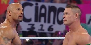 Dwayne The Rock Johnson John Cena Wrestlemania 28 WWE