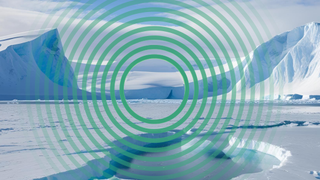 A illustration shows a strange signal on the horizon of Antarctic