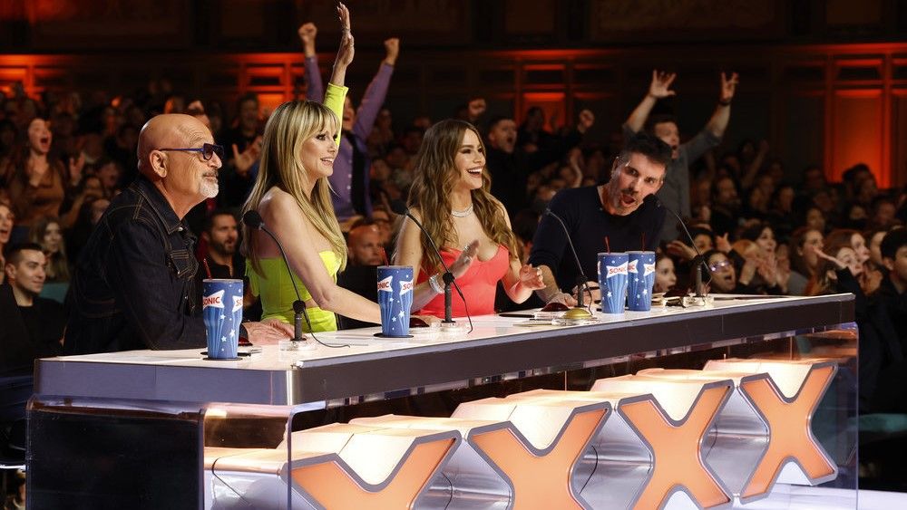 Howie Mandel, Heidi Klum, Sofia Vergara and Simon Cowell on America&#039;s Got Talent