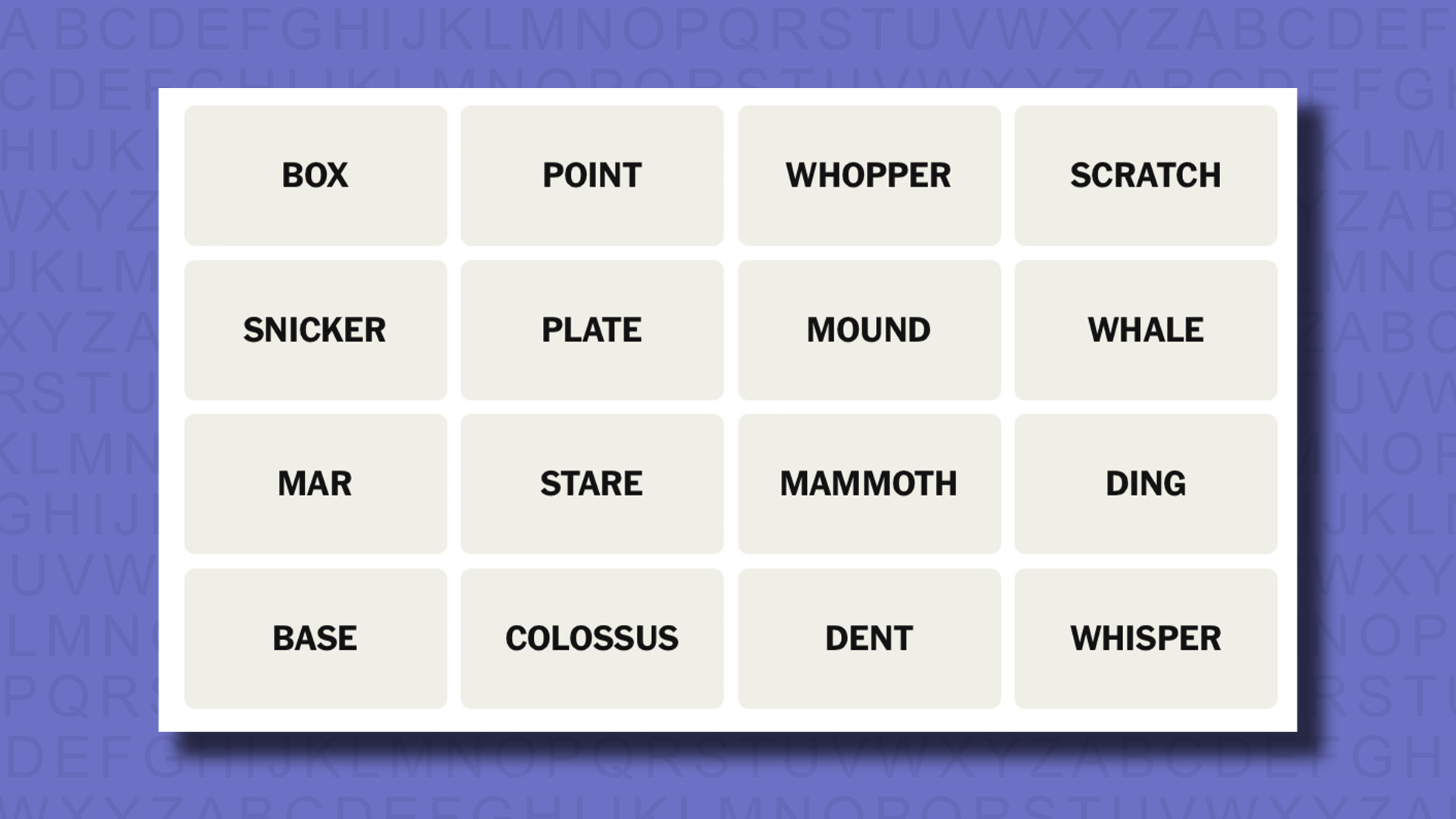 NYT Connections hints for game 823 on a purple background