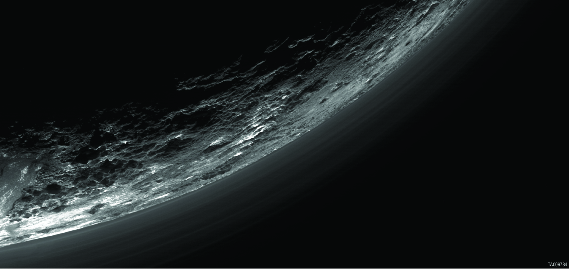 Layers of haze above Pluto