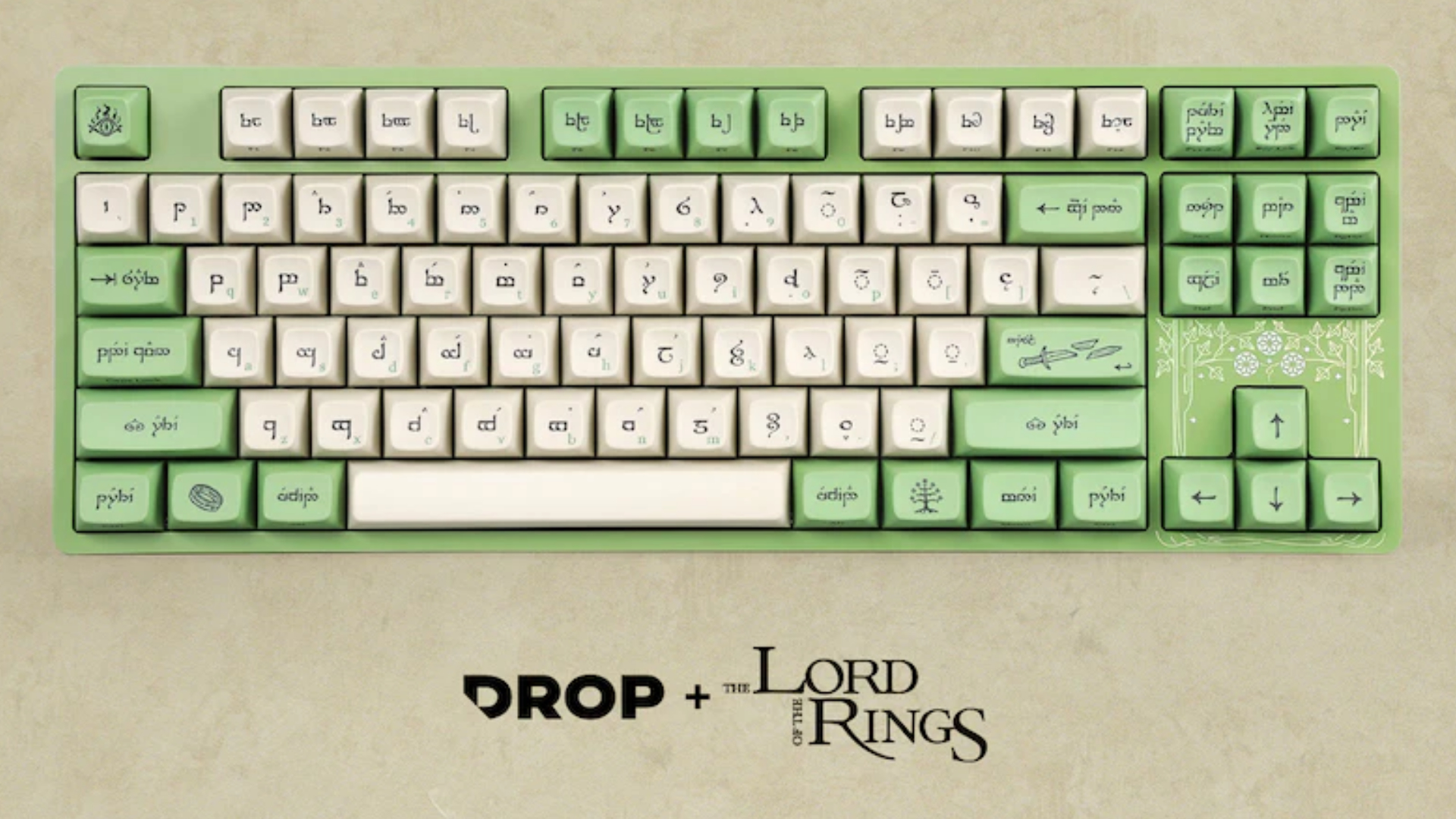 The Drop x LOTR Elven Keyboard