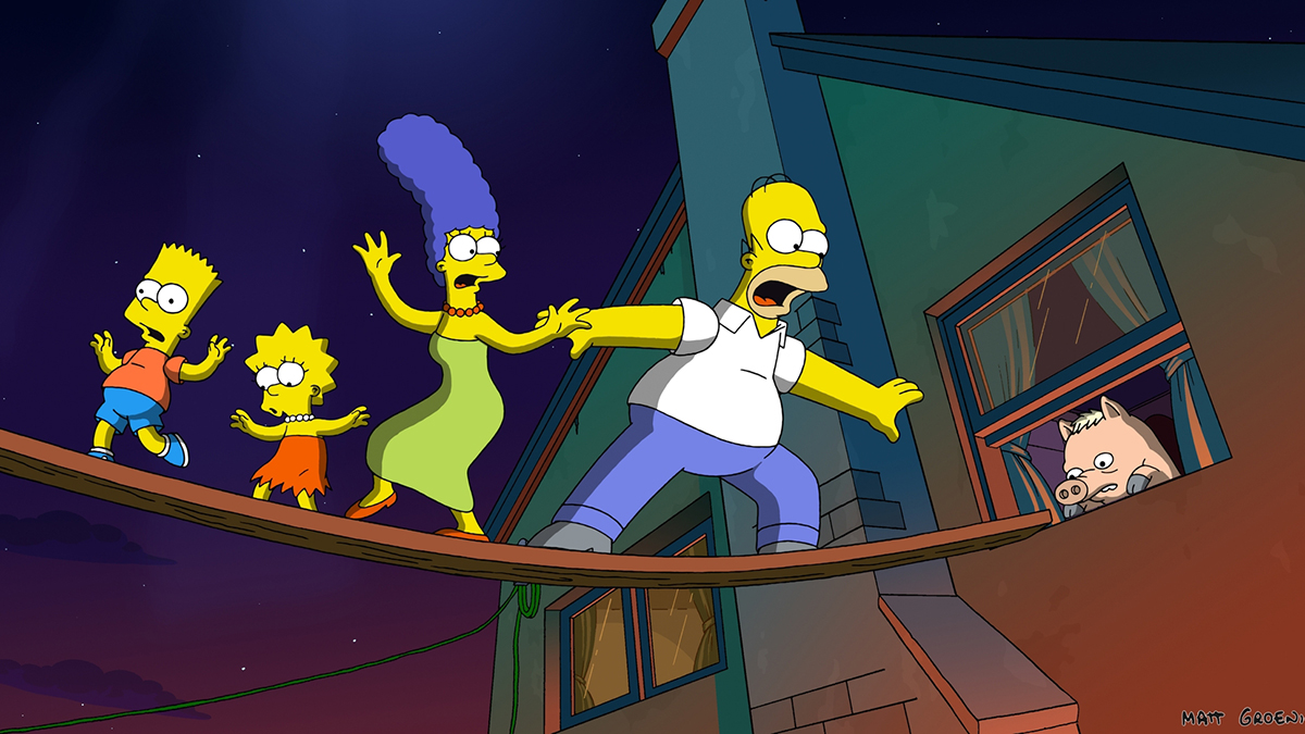 A still from The Simpsons Movie