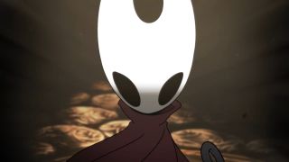 A closeup of Hornet from Silksong's release date trailer. 