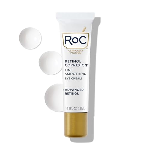 Roc Retinol Correxion Under Eye Cream for Dark Circles &amp;amp; Puffiness, Daily Wrinkle Cream, Anti Aging Skin Care Treatment Women and Men, 0.5 Oz (packaging May Vary)