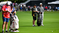 Team USA and International size up their approach shots