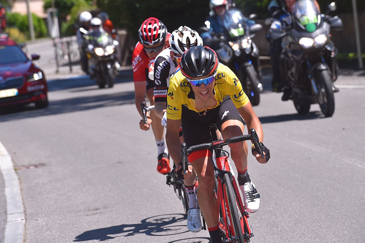 Richie Porte chasing at the Crit&eacute;rium du Dauphin&eacute;