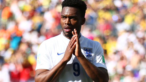 Daniel Sturridge of England reacts