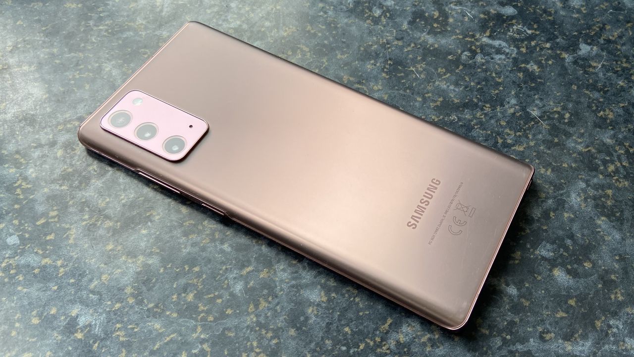 The rear of the Samsung Note 20