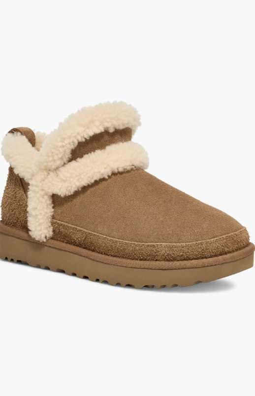 UGG&amp;lt;sup&amp;gt;&amp;reg;&amp;lt;/sup&amp;gt;, Classic Ultra Mini Spillseam Genuine Shearling Bootie