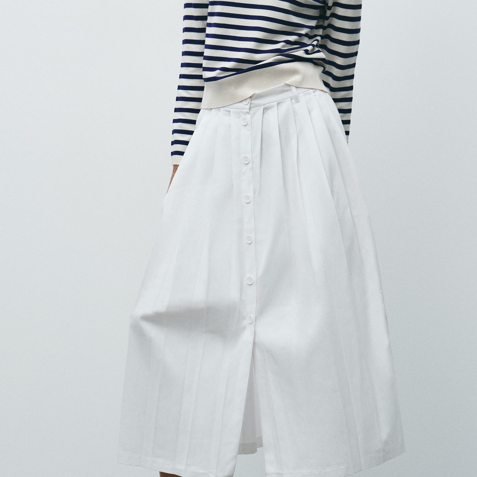 Zara, Pleated Midi Skirt