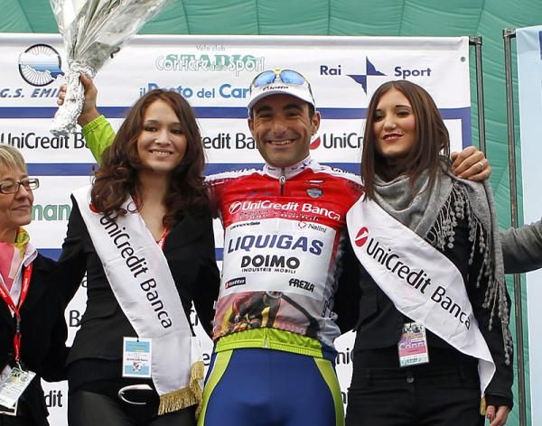 Francesco Chicchi (Liquigas-Doimo) remains in the leader's jersey after the team time trial.