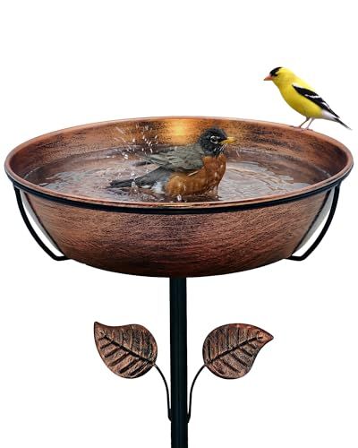 3" Deep Metal Bird Bath