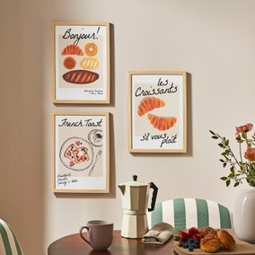 Set of 3 Bonjour Framed Prints