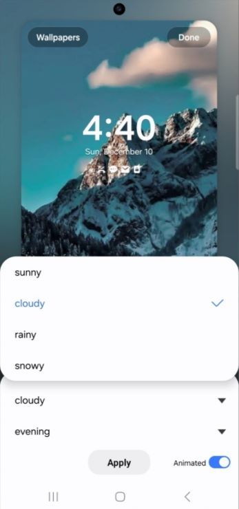 AI wallpaper on a Galaxy phone