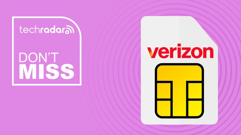 Verizon branded sim card on purple background with don&#039;t miss text overlay