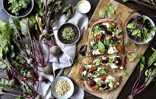 Beetroot-crust pizza