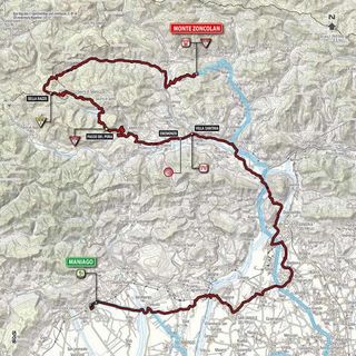 2014 Giro d'Italia map for stage 20