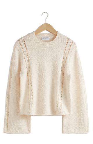 Textured Crewneck Sweater