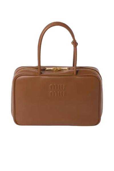 Miu Miu Zip Leather Top-Handle Bag