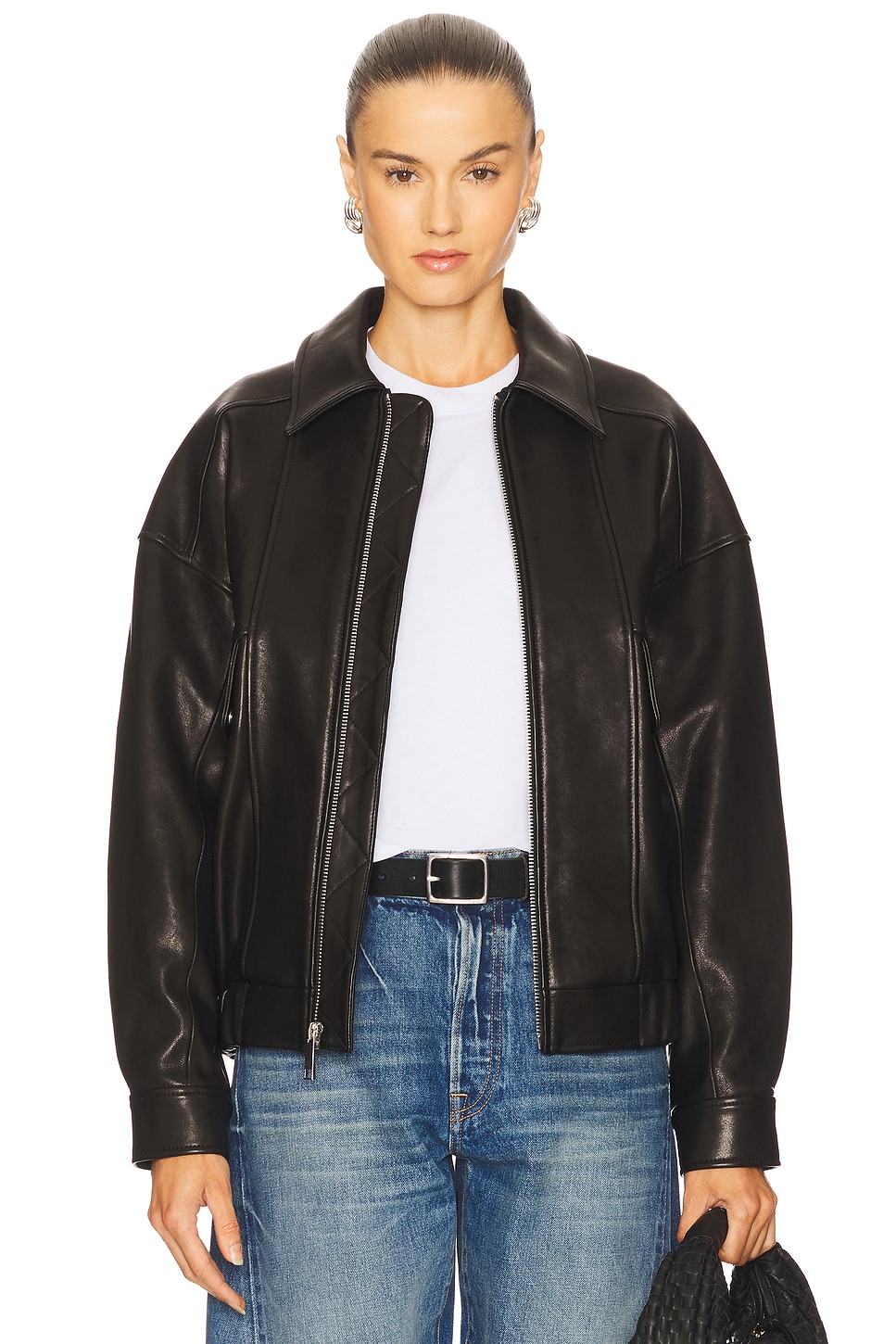 Wren Leather Bomber