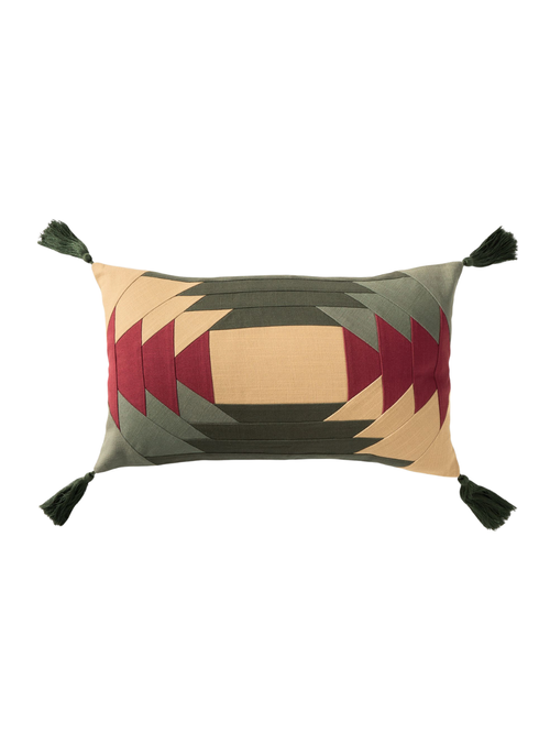 Lone Fox Pieced Lumbar Pillow Cover
