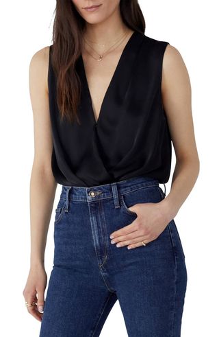 The Date Sleeveless Wrap Bodysuit