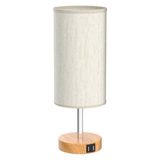 color changing table lamp with cream shade