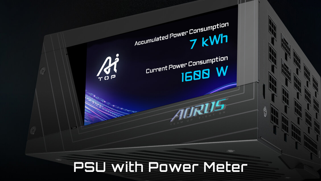 A Gigabyte AI TOP PSU with Power Meter