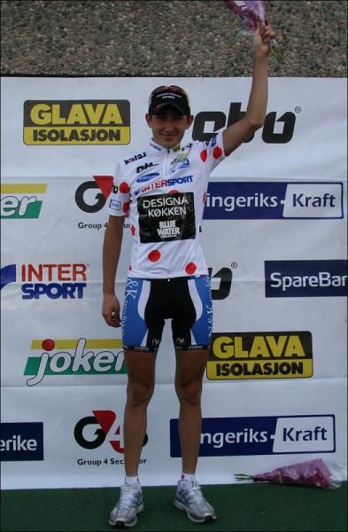 Sergey Firsanov (Team Designa Kokken - Blue Water) is the new mountains classification leader.
