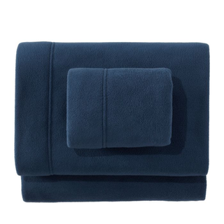 blue fleece sheet set