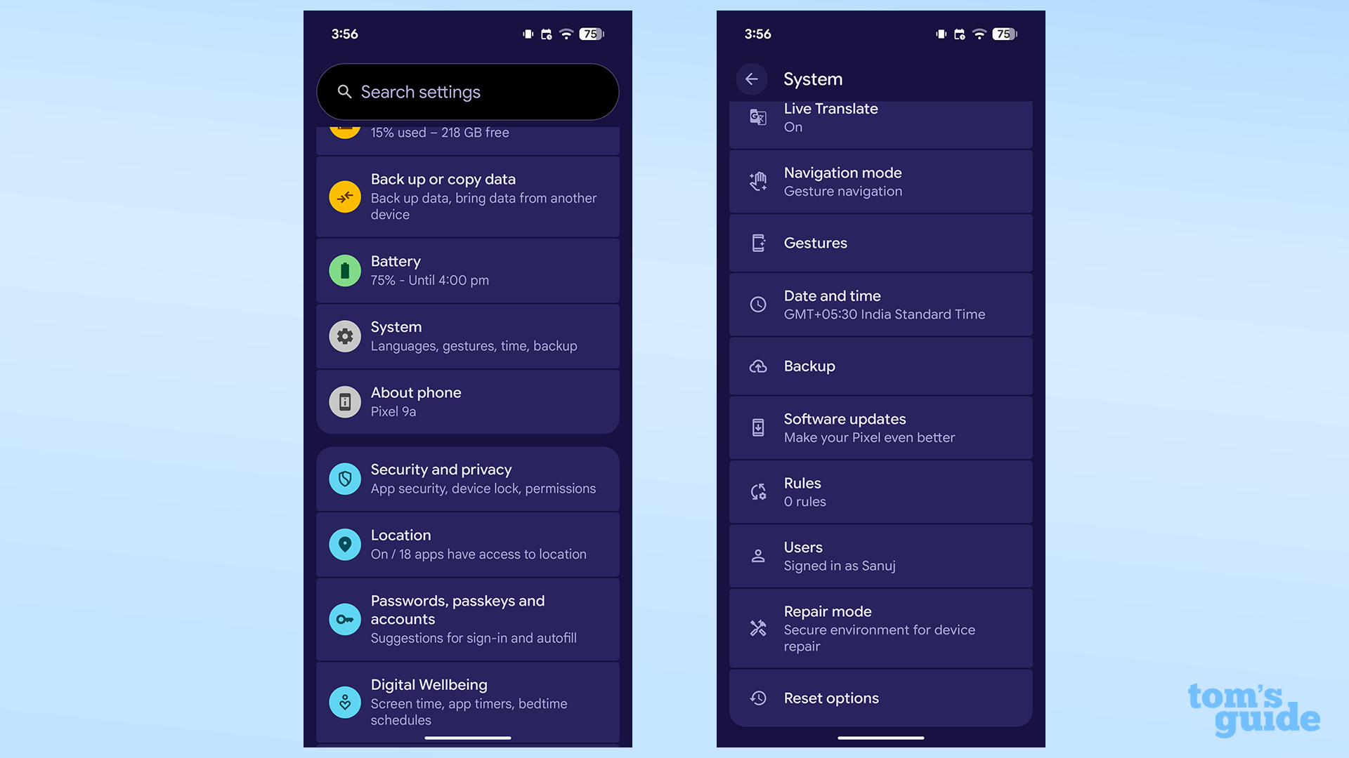 Where to find Rules on a Google Pixel