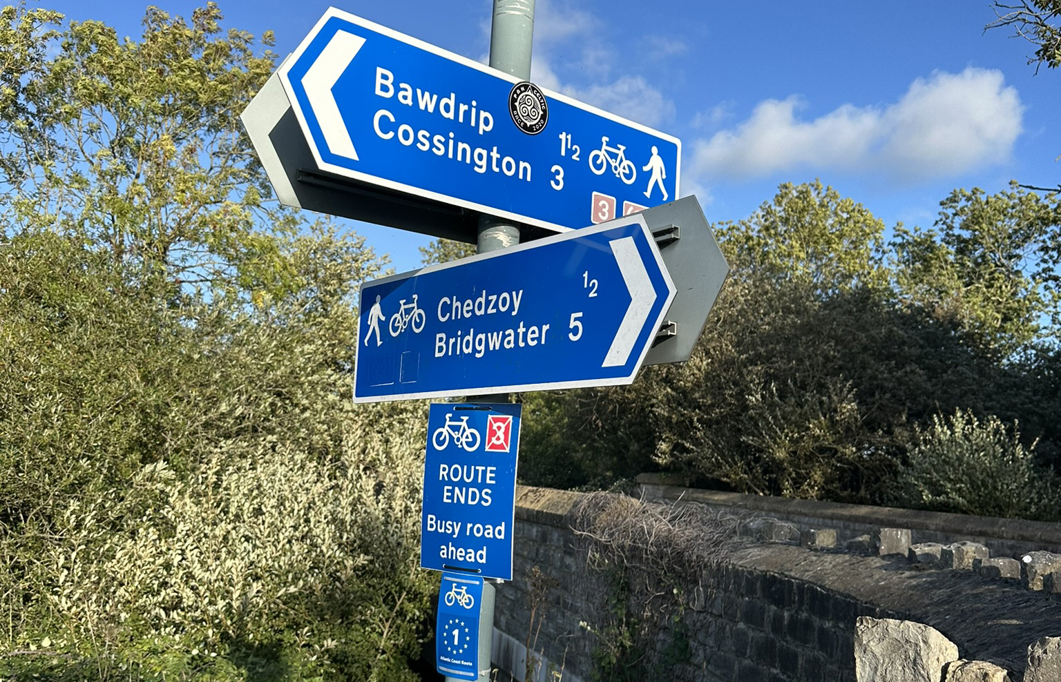 Walk Wheel Cycle Trust / Sustrans signage