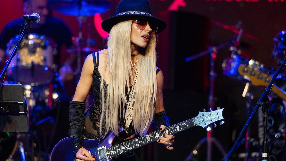 Orianthi performs onstage at The Canyon Club on October 18, 2024 in Agoura Hills, California. 