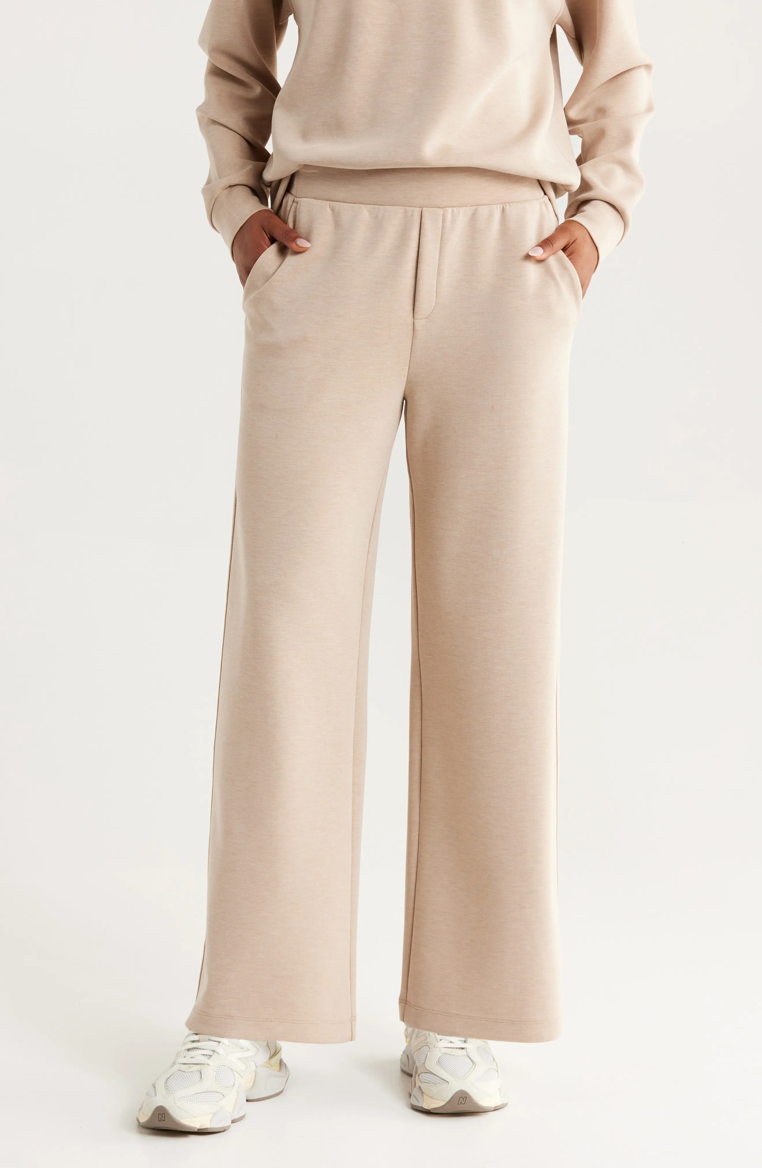 Zella, Ultrasoft Knit High Waist Straight Leg Pants