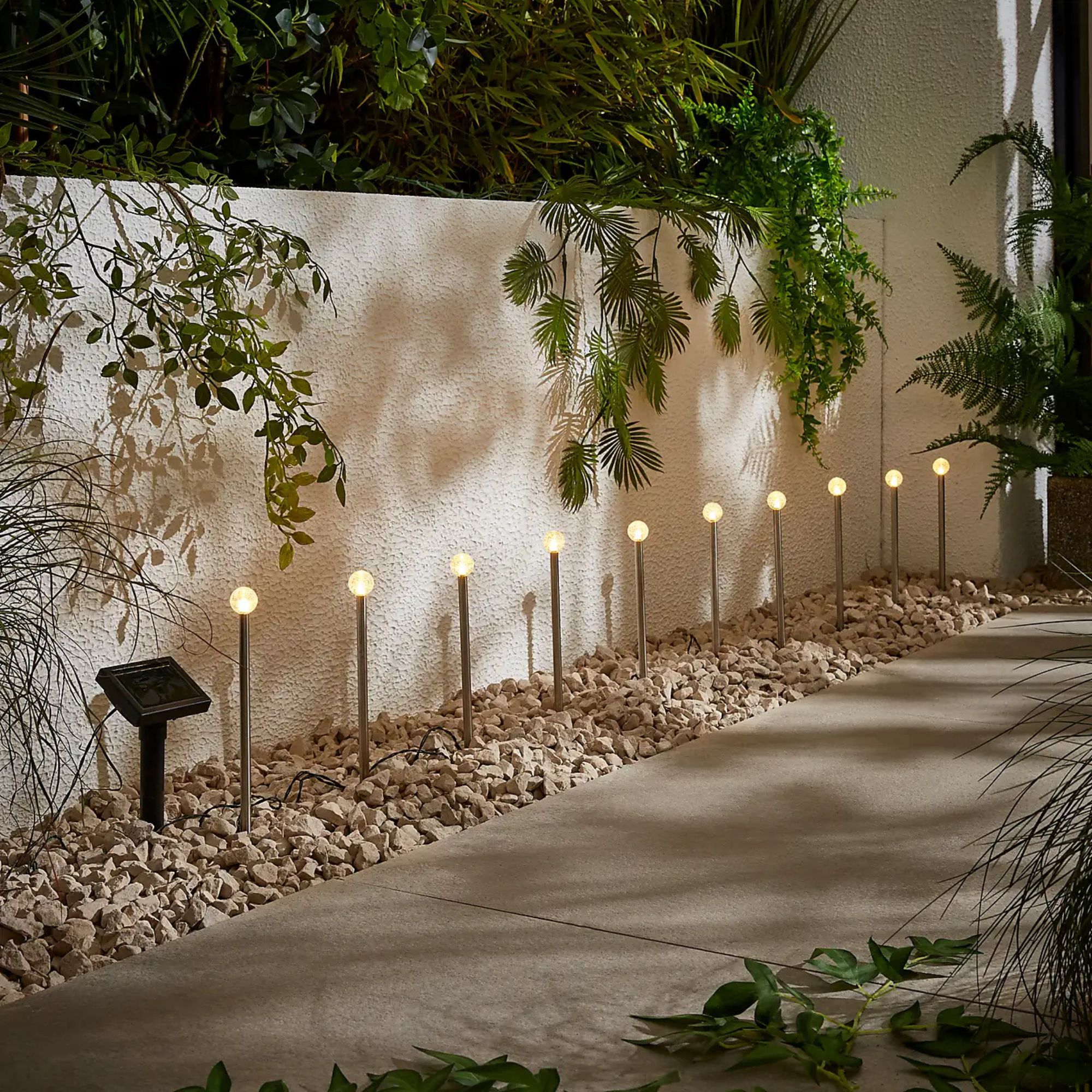 Dunelm, LED Solar Stake Lights, Set of 10