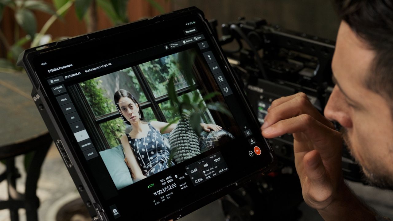 The Eterna ProRemote app being used with the Fujifilm GFX Eterna 55