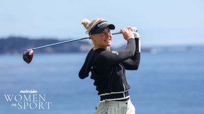 Charley Hull competes at a golf tournament