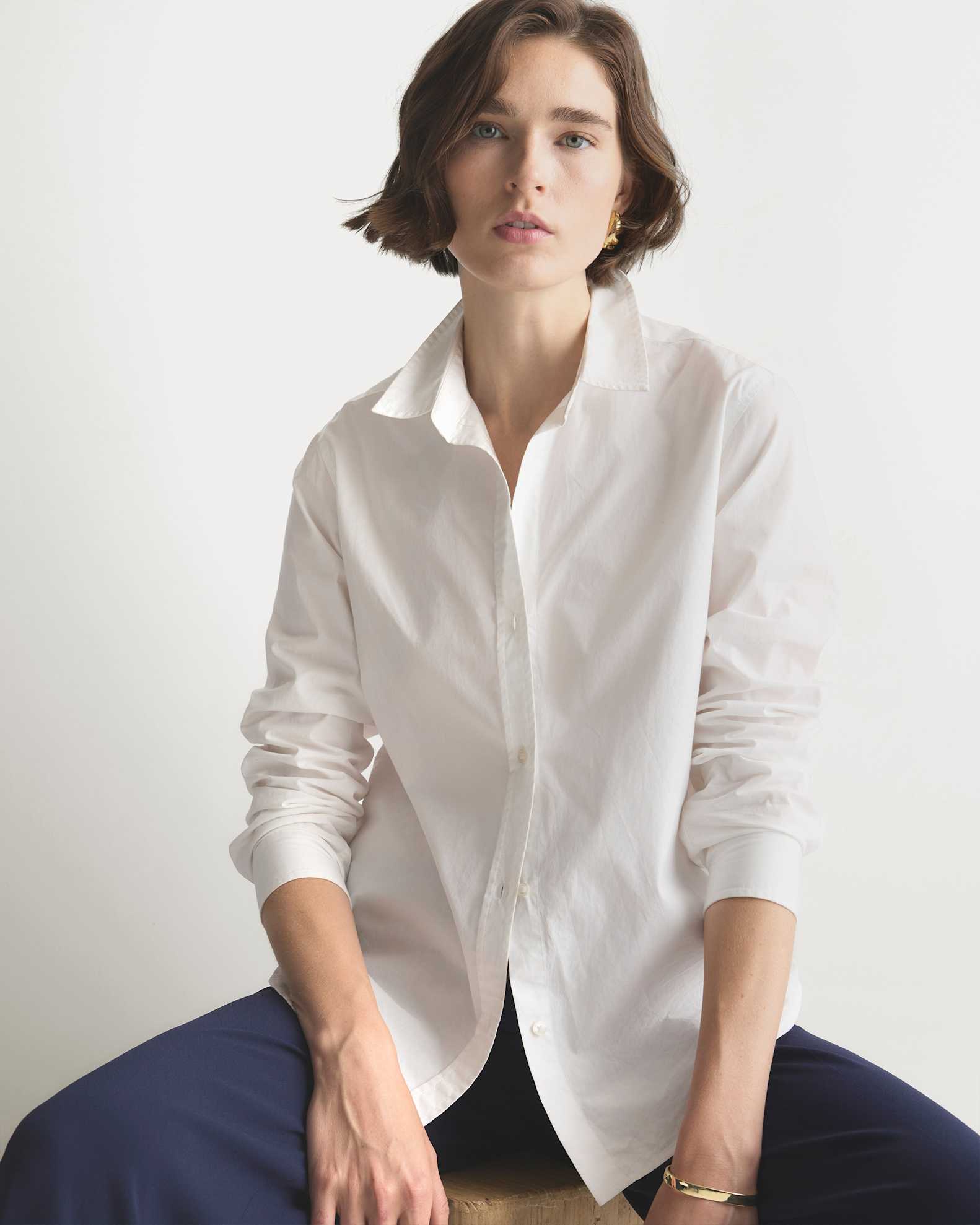Quince, 100% Organic Cotton Poplin Long Sleeve Shirt