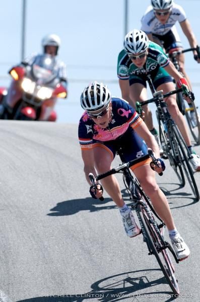 Alison Powers (Vera Bradley) leads the break into the corkscrew