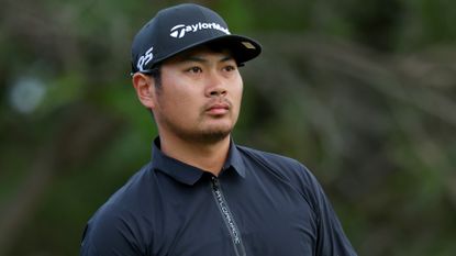  Ryo Hisatsune of Japan looks on from the fifth tee during the first round of the Sony Open in Hawaii at Waialae Country Club