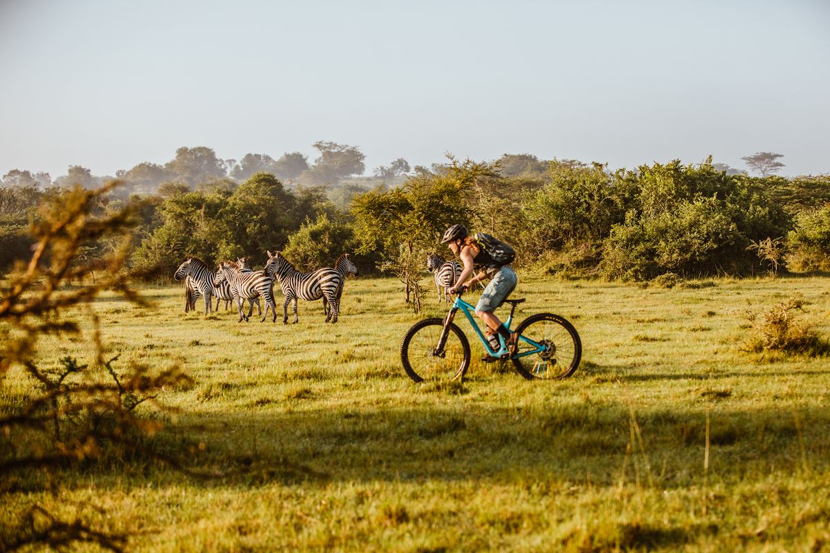 Nichole Baker riding in Uganda