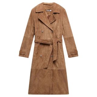 Tan Suede Trench Coat