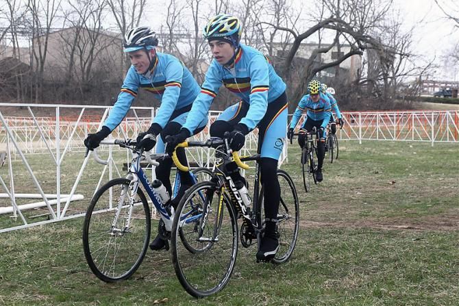 Members of the Belgian contingent recon the Worlds venue at Eva Bandman Park.