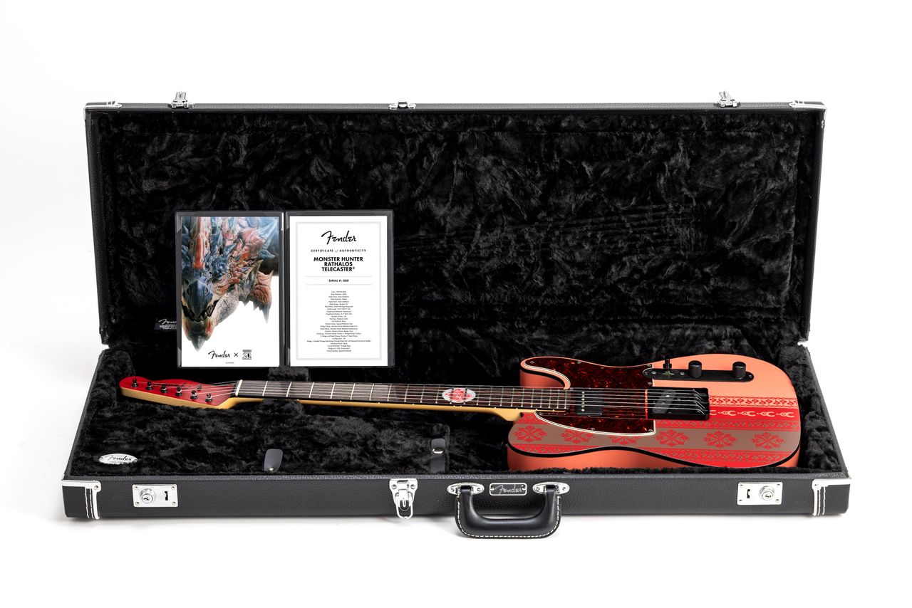 Monster Hunter 20th anniversary guitar by Fender header image