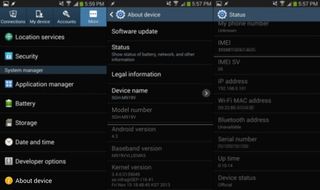 Finding IMEI on Samsung Galaxy S4