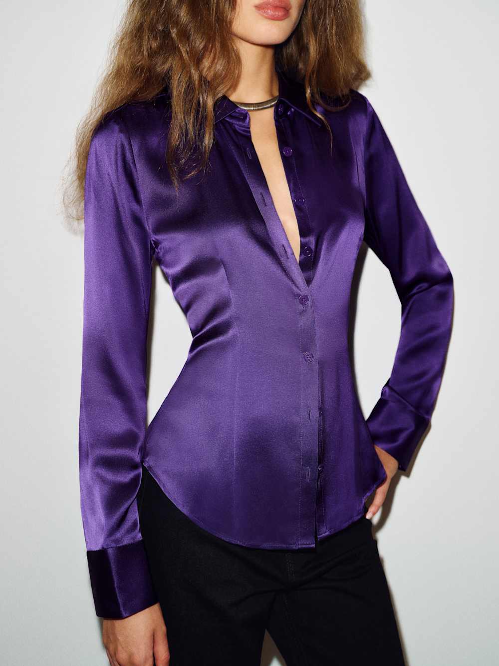 Raya Fitted Silk Shirt