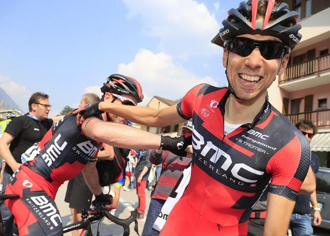 Ivan Santaromita and Cadel Evans (BMC)