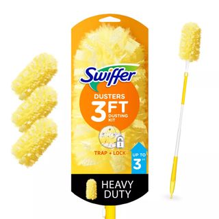 Yellow swiffer duster