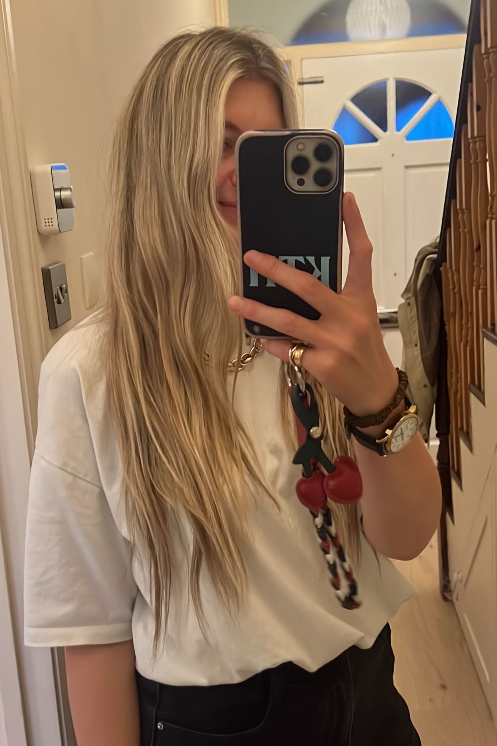 Katie Thomas showing off her mermaid hair